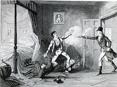 The Arrest of Lord Edward Fitzgerald by George Cruikshank