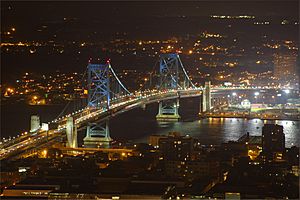 BenjaminFranklinBridgeAtNight