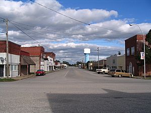 Downtown Commerce, looking eastward down Main Street