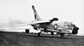 F-8E VF-11 landing on USS FD Roosevelt (CVA-42) c1962