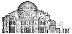 Hagia-Sophia-Laengsschnitt