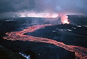 Lava flow at Krafla, 1984