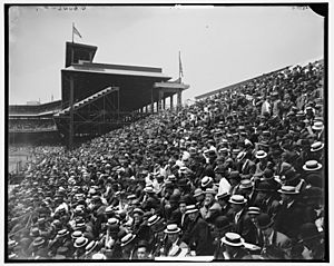 Left field bleachers at Forbes Field in Pittsburgh