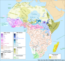 Map of African languages