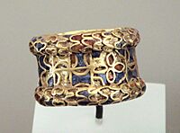 Ring of Gold, Carnelian, Lapis Lazuli, Tello, ancient Girsu, mid-3rd millenium BC