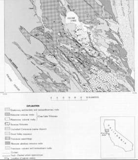 The Geysers geologic map