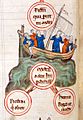 A medieval picture of a sinking ship