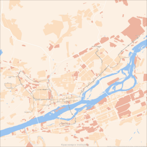 Красноярск trolleybus map 2022-04