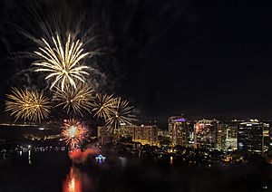 Eola fireworks