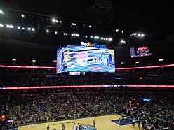 Fedexforum with New Scoreboard