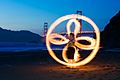 Fire Dancing Golden Gate Bridge