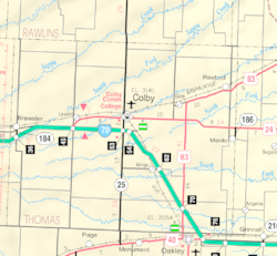 Map of Thomas Co, Ks, USA