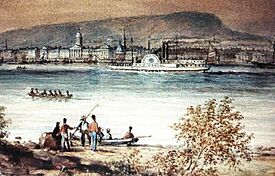 Montréal, vers 1853. Depuis lÎle Sainte-Hélène. (6963466635)