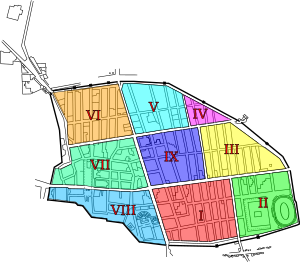 Pompei plan with regio info