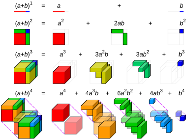 Binomial theorem visualisation