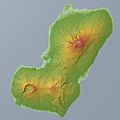 Bioko Relief Map, SRTM-1