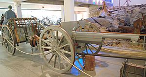 Cannon 75 mm Schneider with limber Memorial de Verdun