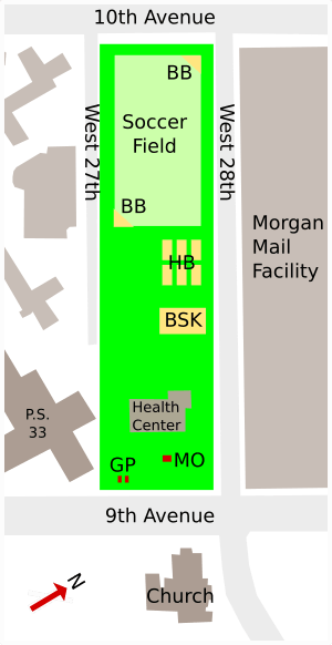 Chelsea Park sketch map