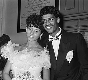 Frank Rijkaard and Carmen Sandries 1985