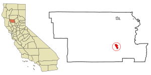 Location within Glenn County