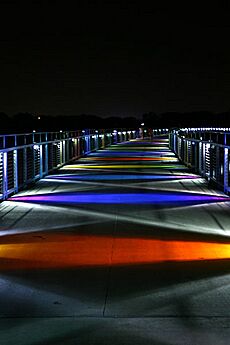 Kruidenier Trail Bridge at night