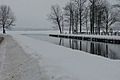 Lake Cadillac frozen off canal