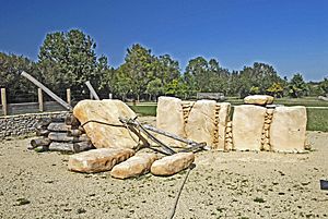 Megalith-Vertikaltransport Bougon 2