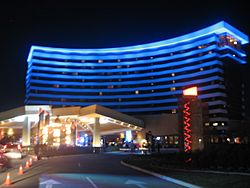 New choctaw hotel at night