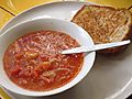 Tomato soup and grilled cheese