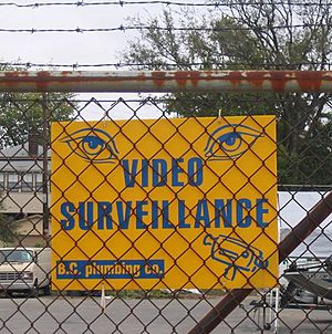 Video surveillance sign