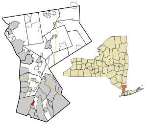 Location of Tuckahoe (village), New York