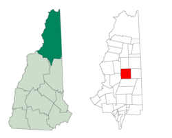 Location in Coos County, New Hampshire