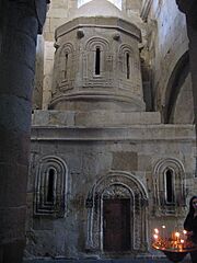 Crypt inside the church