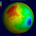 Geoid undulation to scale