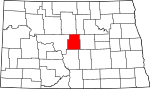 State map highlighting Sheridan County