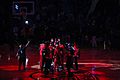 New Orleans Pelicans huddle