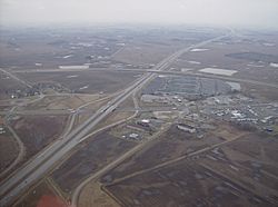 A large shopping center along US 35 on Octa's northern edge