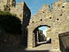 A gate leading to Tenby Castle.