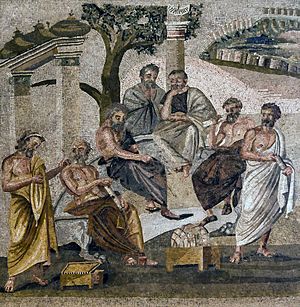 Plato's Academy mosaic from Pompeii