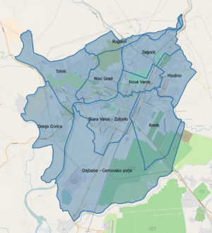 PodgoricaUrbanSubdivisions