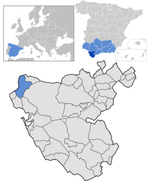 Location of Sanlúcar de Barrameda