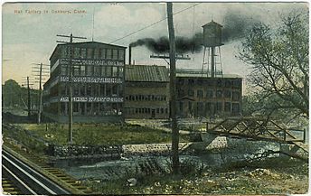 PostcardDanburyCTViewOfTheHatFactory1911