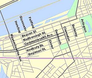 Street map of Back Bay