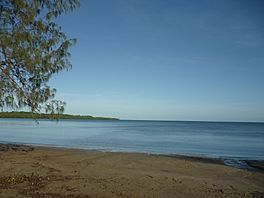 Beach and bay beyond