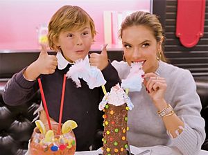 Alessandra Ambrosio and son