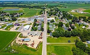 Looking north on Main Street. Western terminus of MN-234 ends in Aultra.