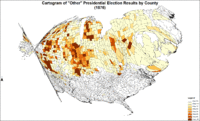 CartogramOtherPresidentialCounty1876Colorbrewer