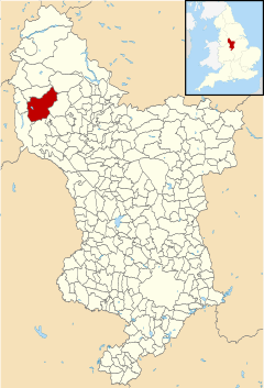 Derbyshire UK parish map highlighting Chapel-en-le-Frith.svg