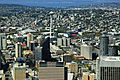 Field of buildings with the pagoda (Japanese Temple to Buddha) inspired Space Needle, Seattle, Washington