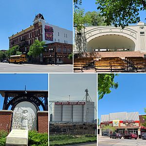 Historic Windsor Hotel, the Garden City Ampitheater, the Depot Monument, Eat Beef Sign, Historic State Theatre